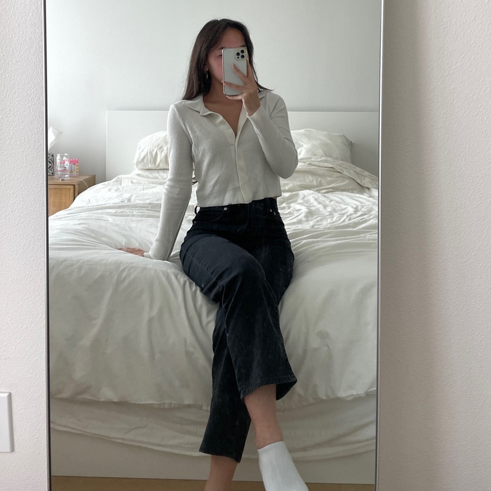 Madewell high waisted crop denim pants